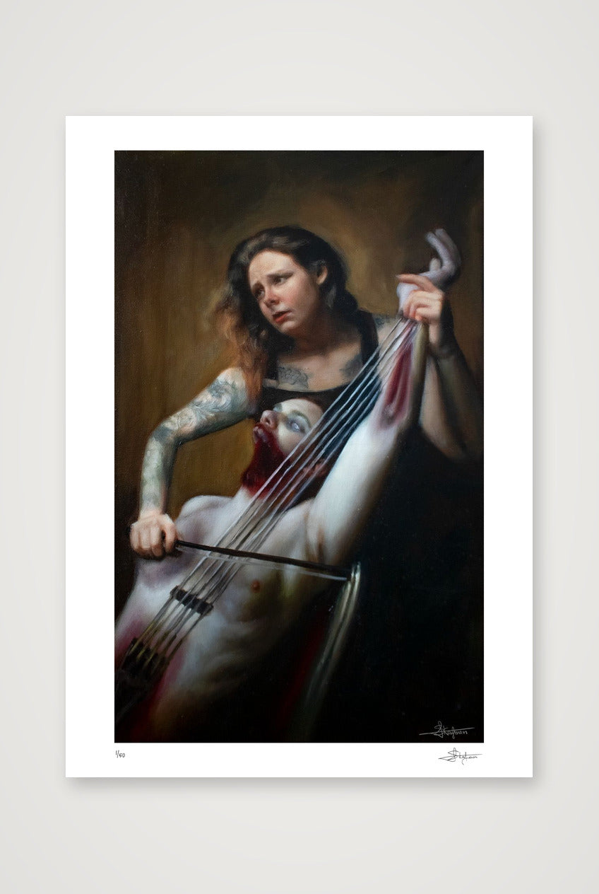 The Cellist — A3 (30×42cm, 12×17") Print only