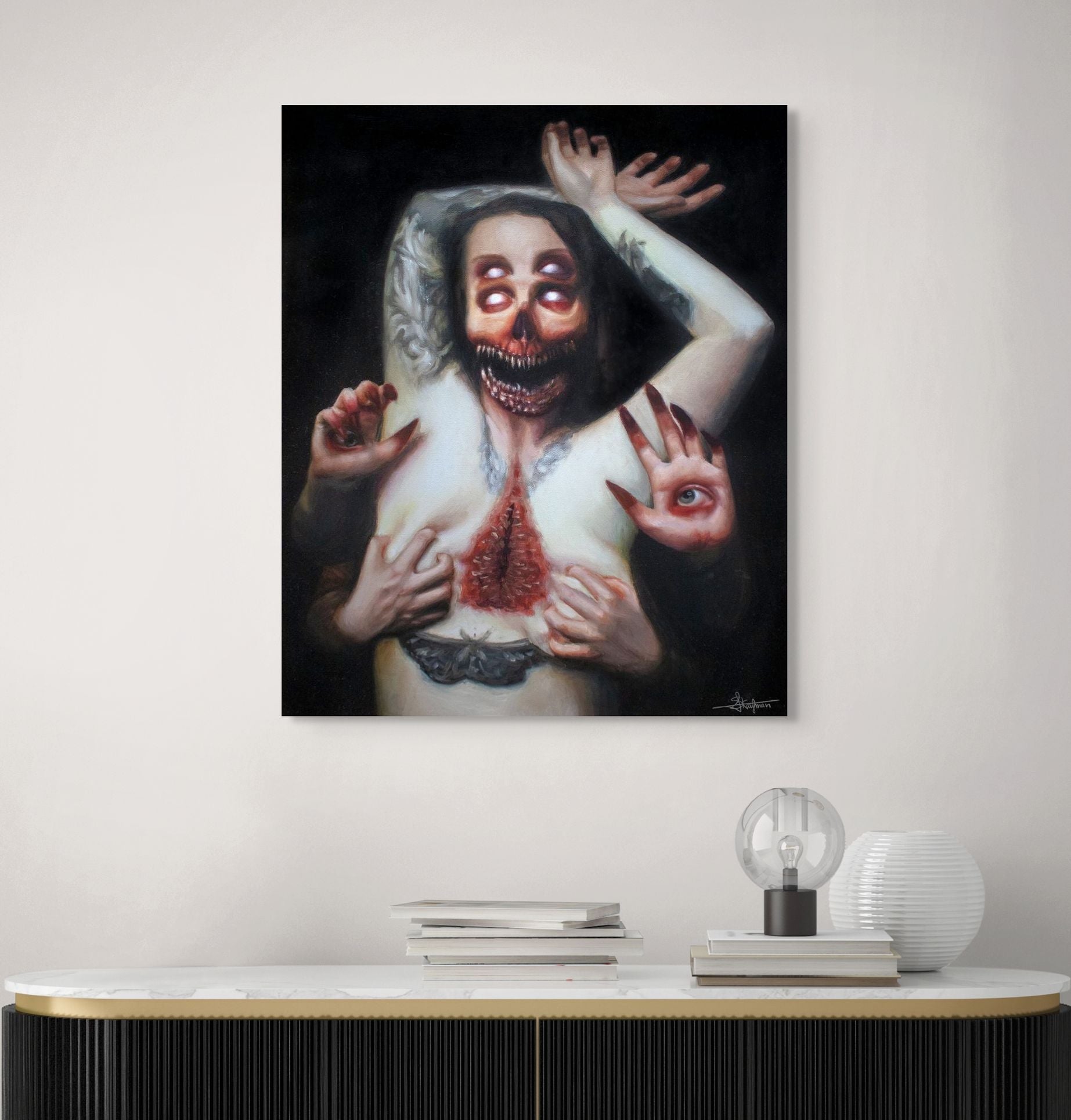 Torn Oil Painting - Original