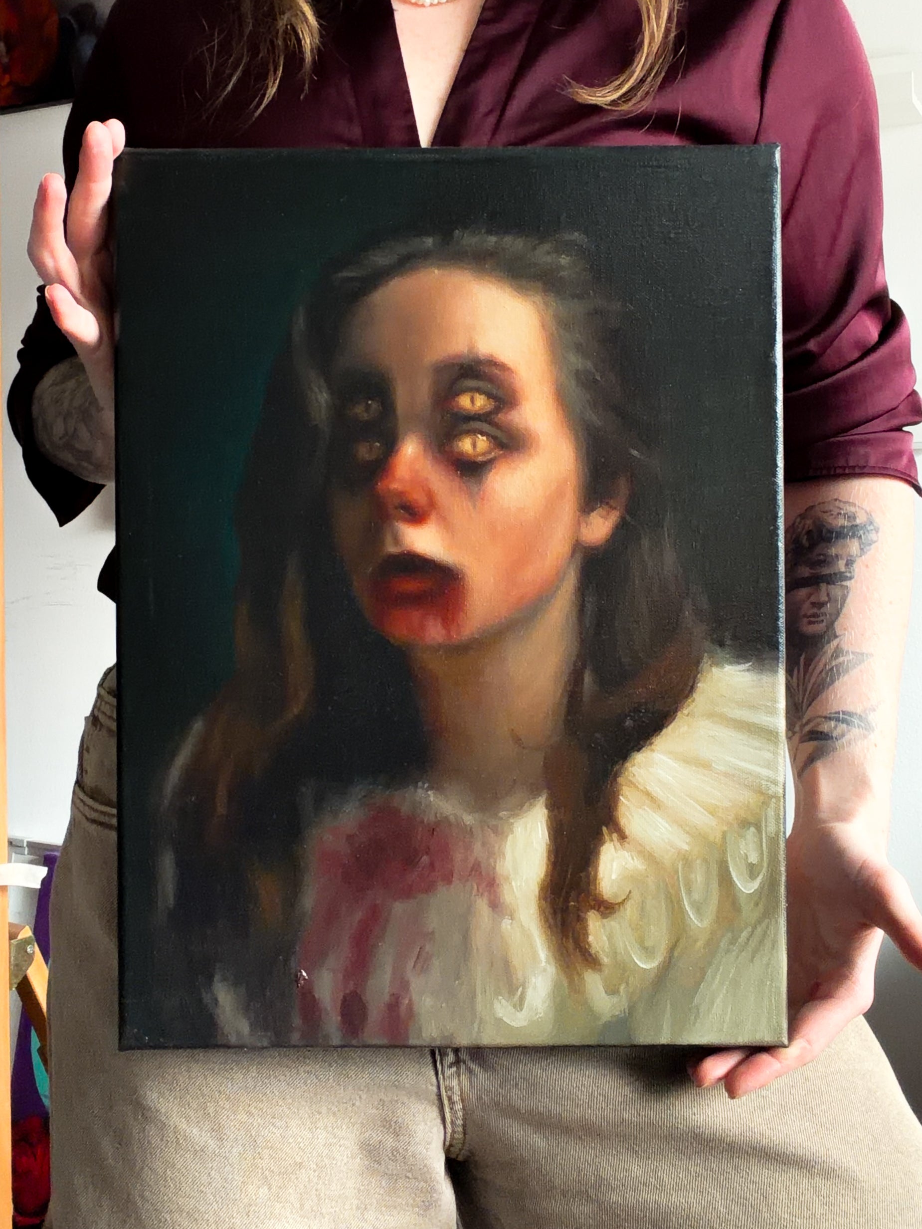 Clown Oil Painting - Original