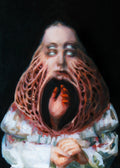 Tiny horror 3: Trych Oil Painting - Original