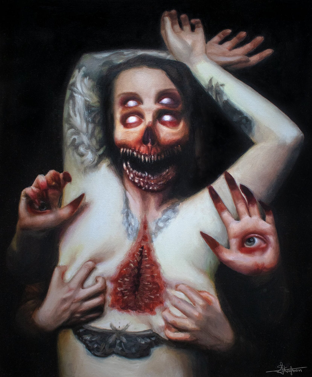 Torn Oil Painting - Original