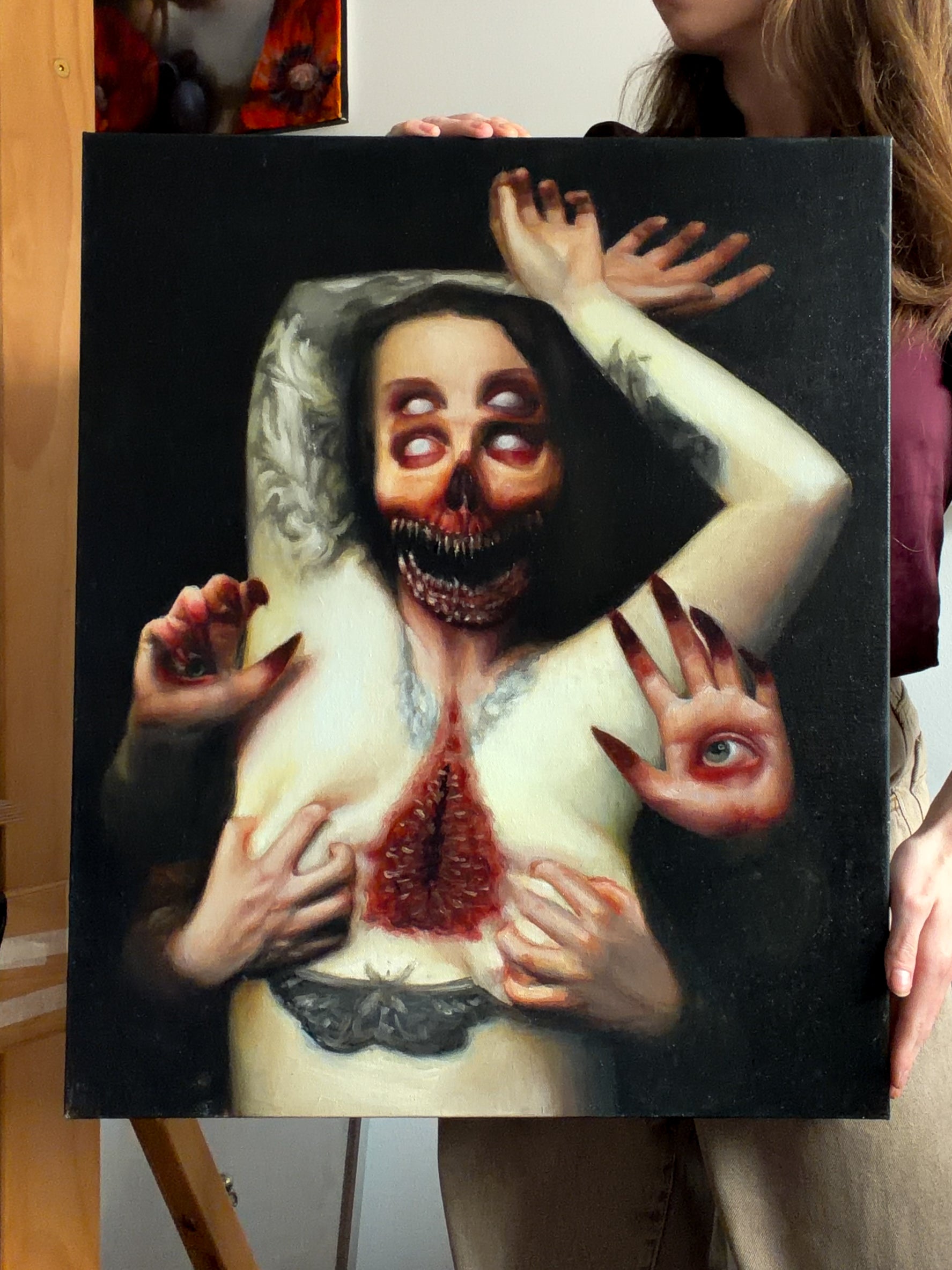 Torn Oil Painting - Original